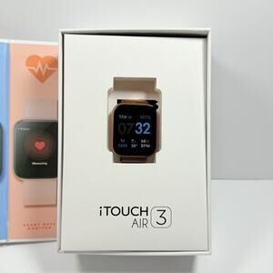 iTouch Wearables Air 3 Smartwatch Fitness Tracker Rose Gold Stainless Steel